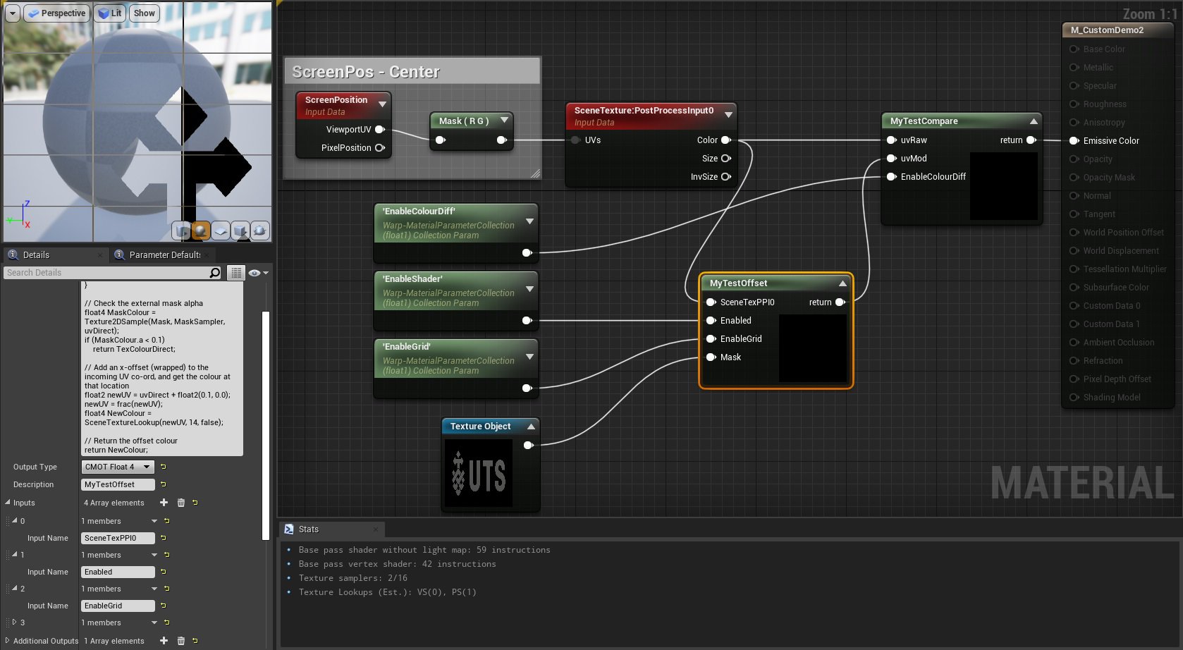 Scene Texture direct access and Material Parameters