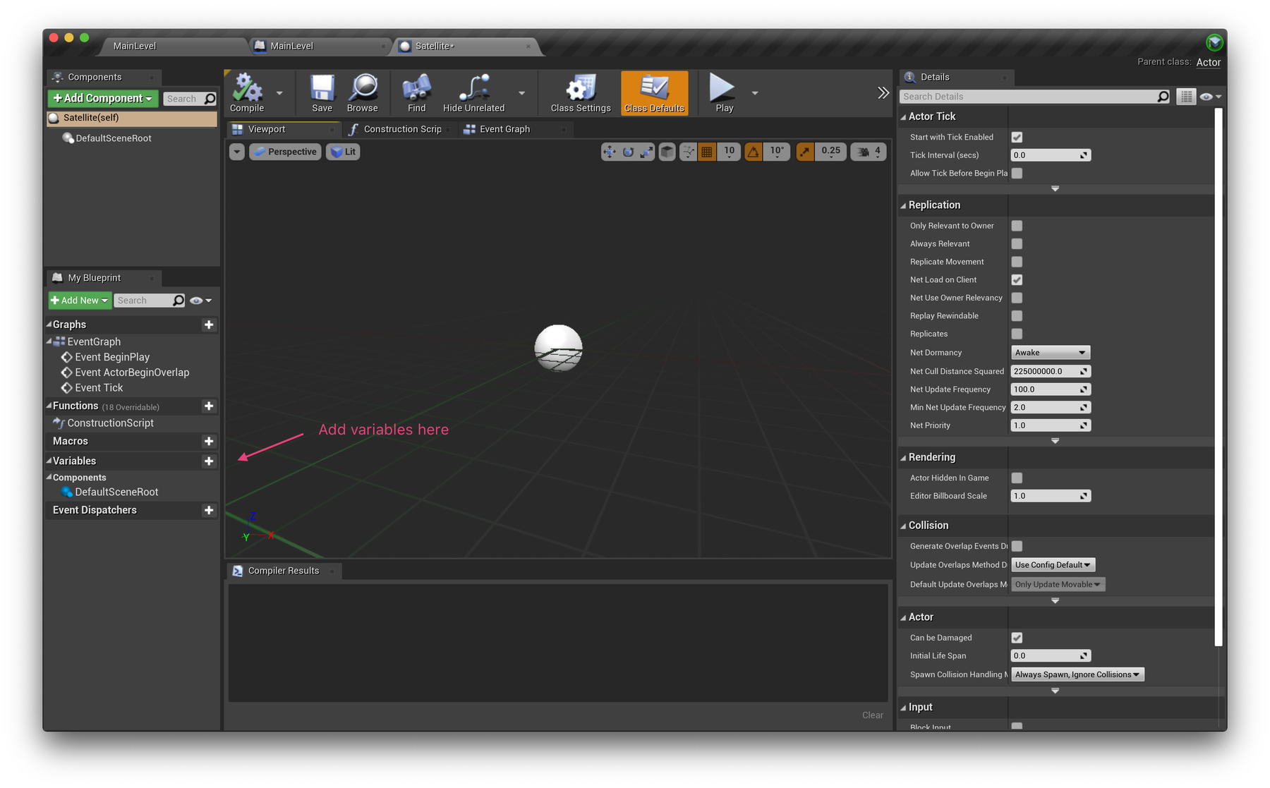 UE Tutorial - Class add variables