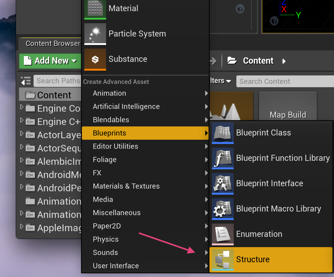 UE Tutorial - Create structure