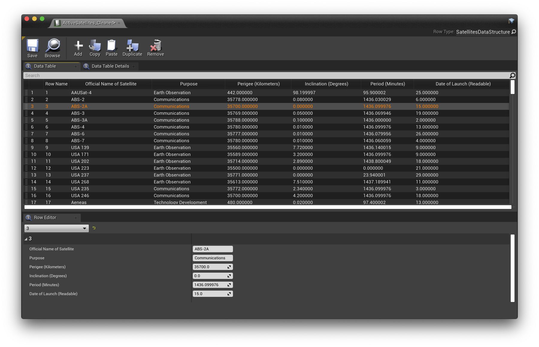 UE Tutorial - Data Table