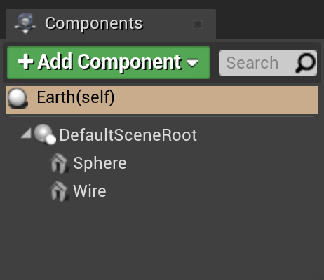 UE Tutorial - Earth components