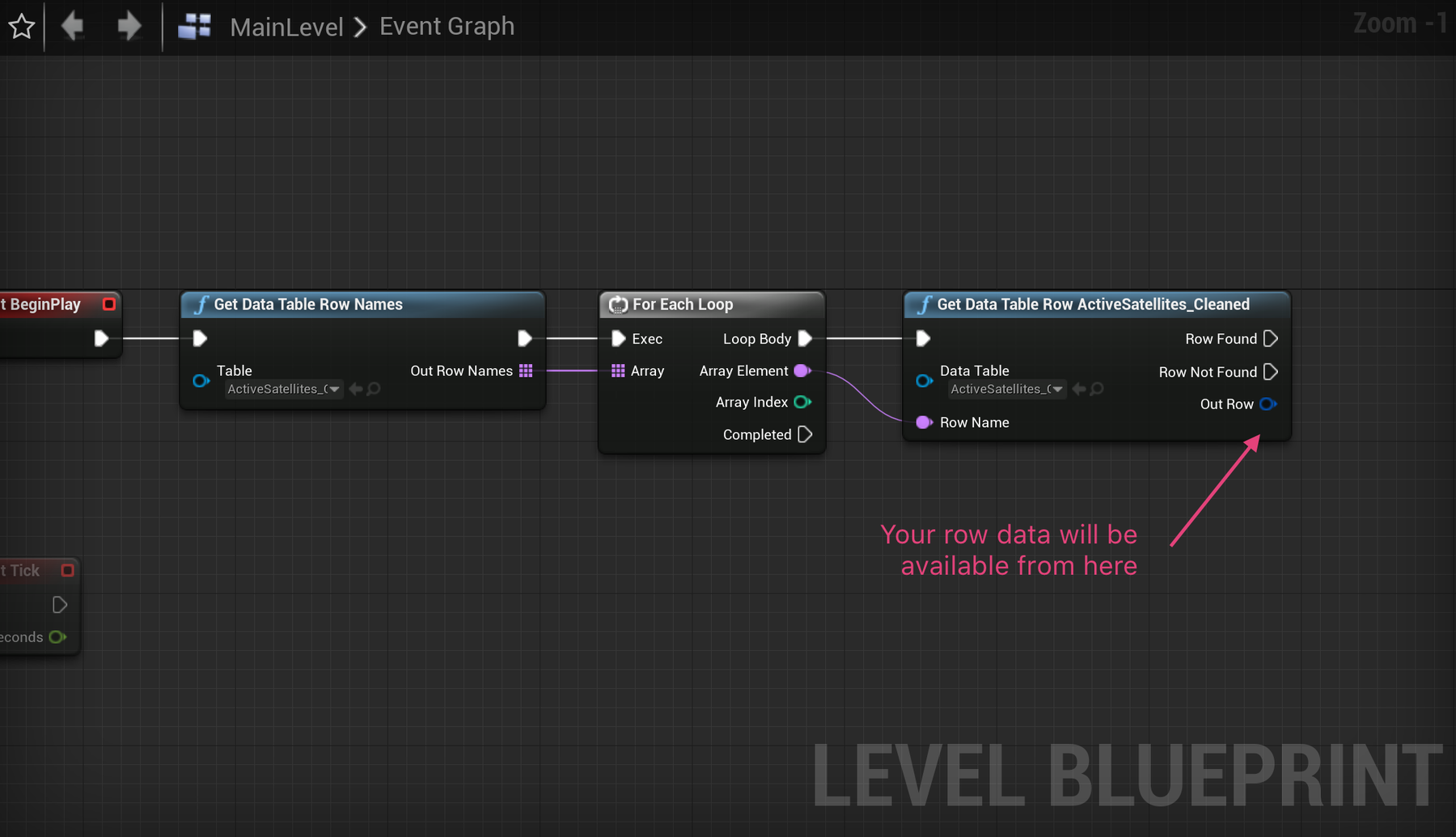 UE Tutorial - Get Data Table row