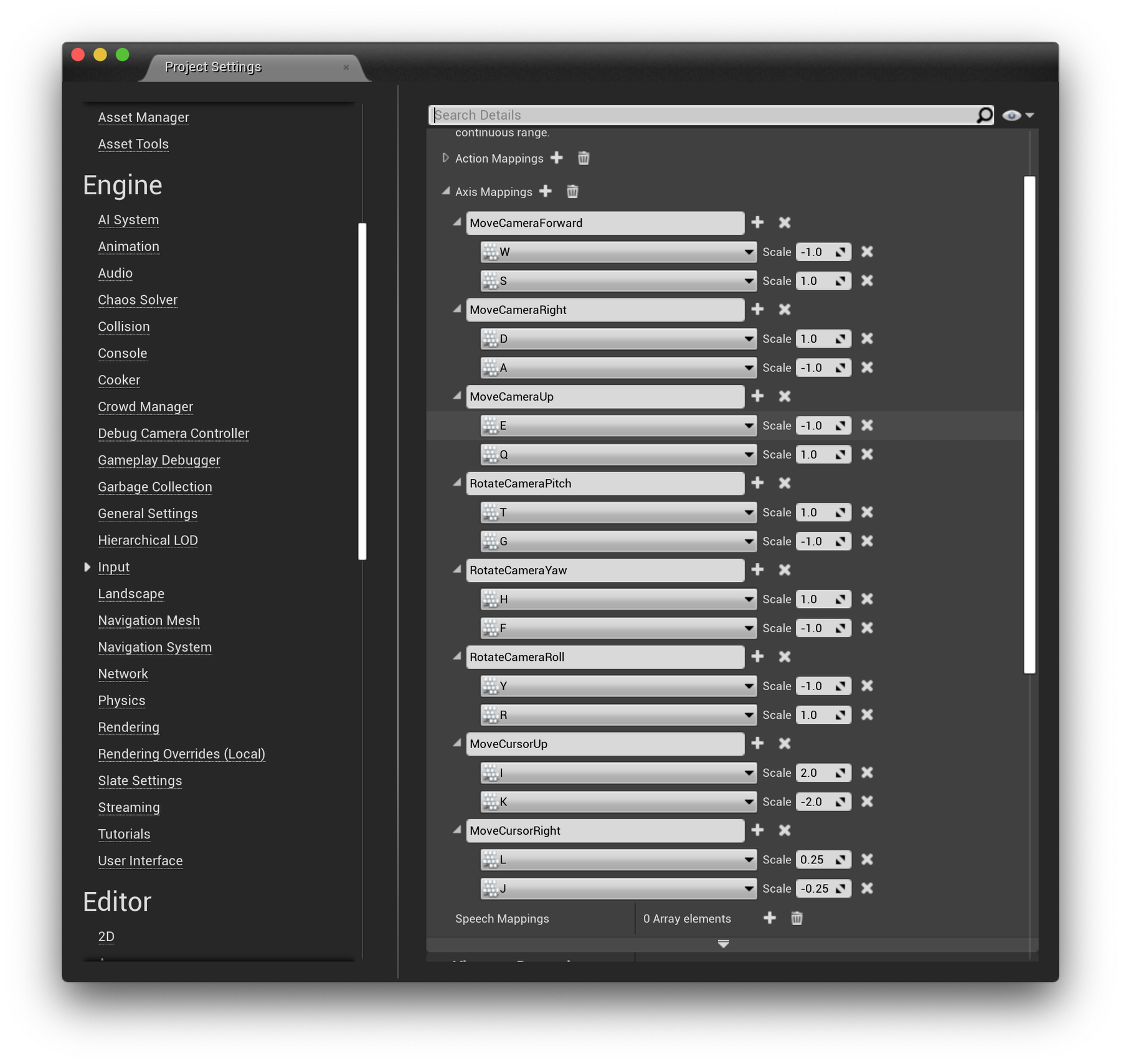 UE Tutorial - Input settings