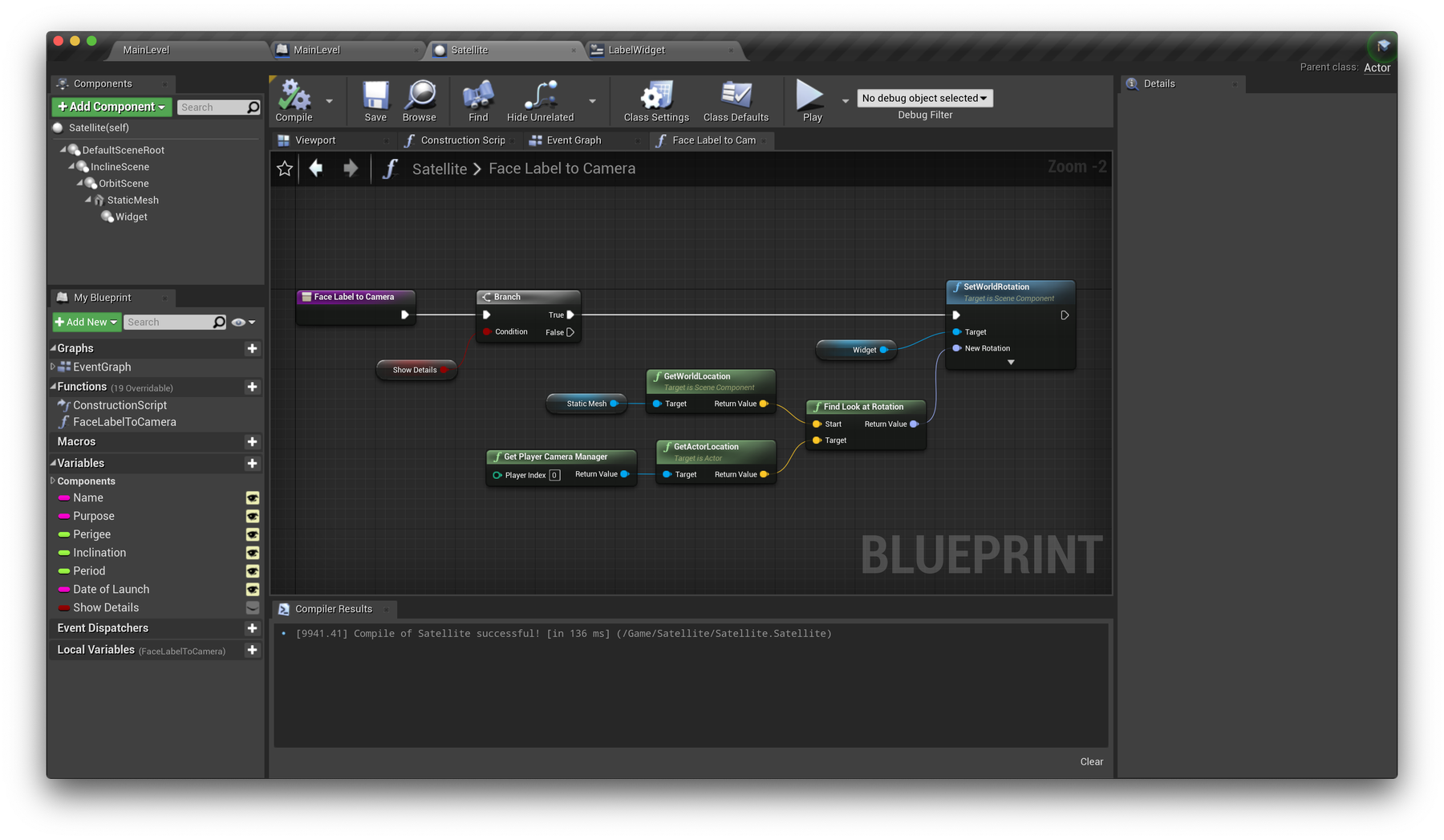 UE Tutorial - Lookat camera