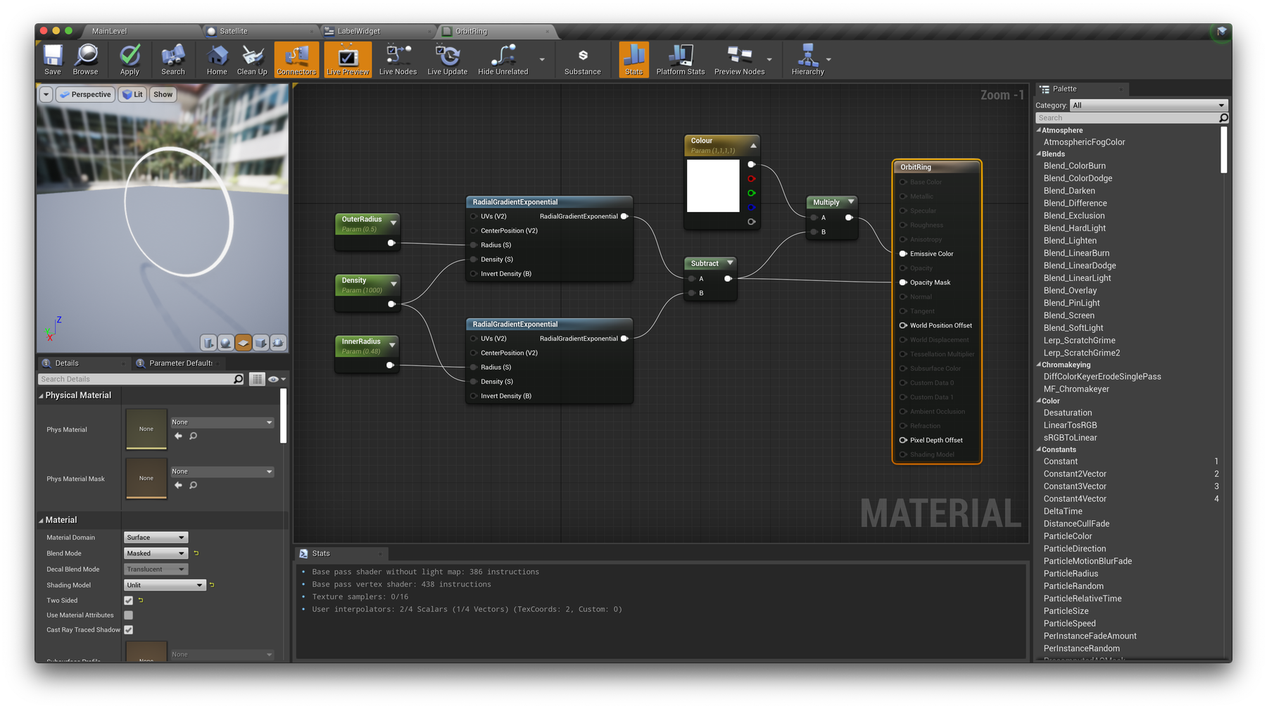 UE Tutorial - Ring material