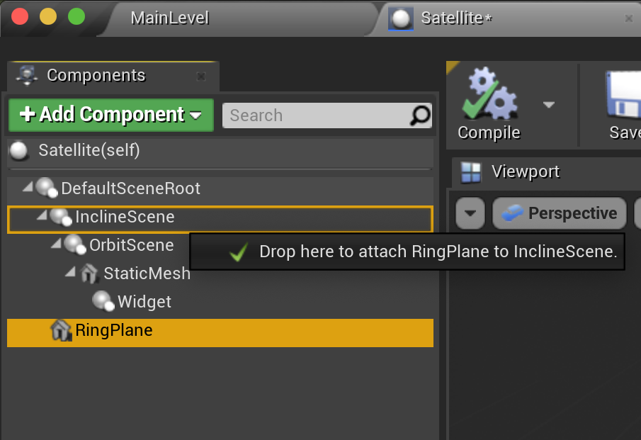UE Tutorial - Ring plane component