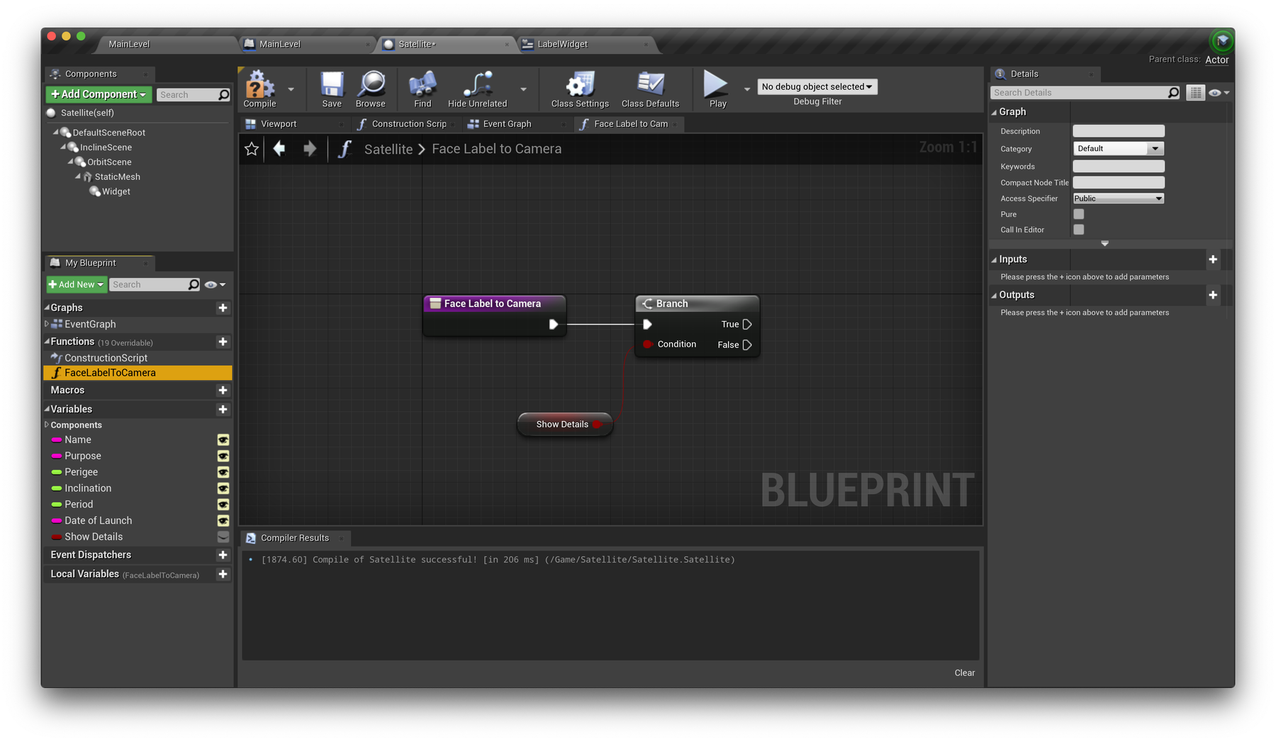 UE Tutorial - Rotate labels function