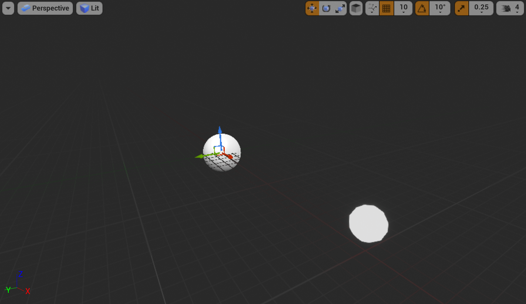 UE Tutorial - Sphere material