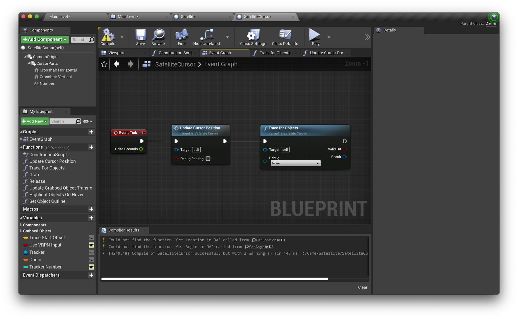 UE Tutorial - Trace for objects